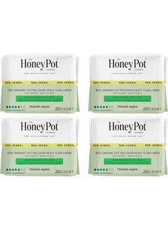 the Honey Pot company The Honey Pot Company - 80ct - Non-Herbal Heavy Panty Liners for Women w/Wings - Organic Cotton Cover & Ultra-Absorbent Core - Sanitary Pads - Feminine Care - FSA & HSA Eligible 