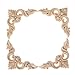 MUXSAM MUXSAM 4Pcs Wood Carved Appliques Onlays, Unpainted Little Wooden Corners Flower Carvings Decals for Mirrors Cabinets  - Image 2