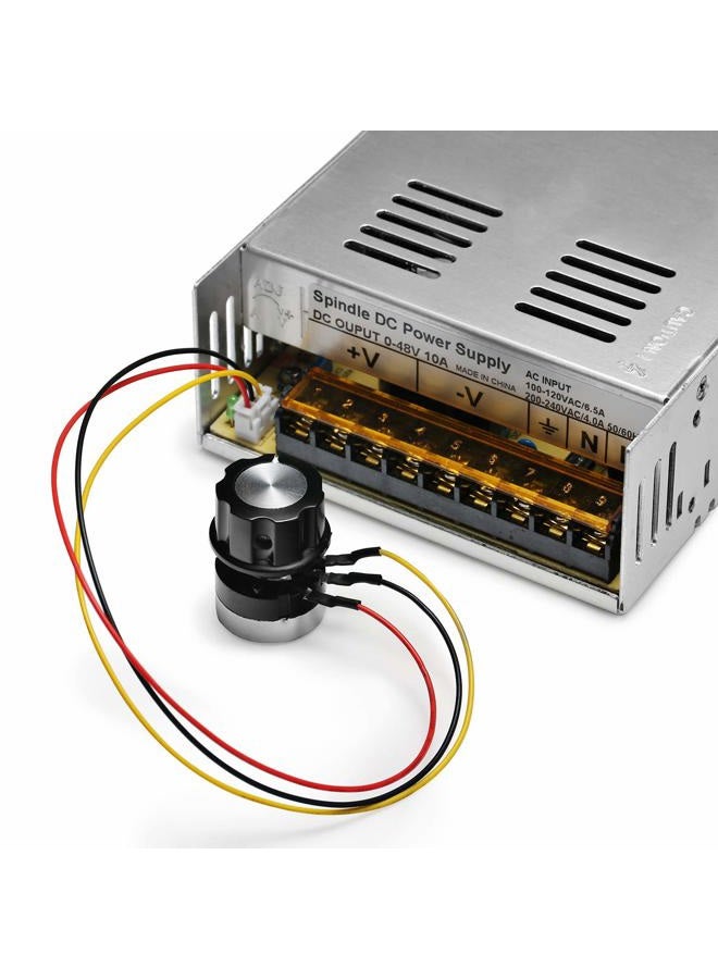 Genmitsu Air Cooled 300W Brush DC Spindle Motor with 0-48V Output Adjustable Power Supply, 52mm Clamp & ER11 Collet, Ideal for CNC Machining - Image 4