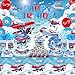 LSJDEER Airplane Birthday Party Decorations Airplane Party Supplies Plates Cups Napkins Tablecloth Happy Birthday Backdrop Balloon Cake Toppers for Plane Theme Party Baby Shower Supplies - Image 2