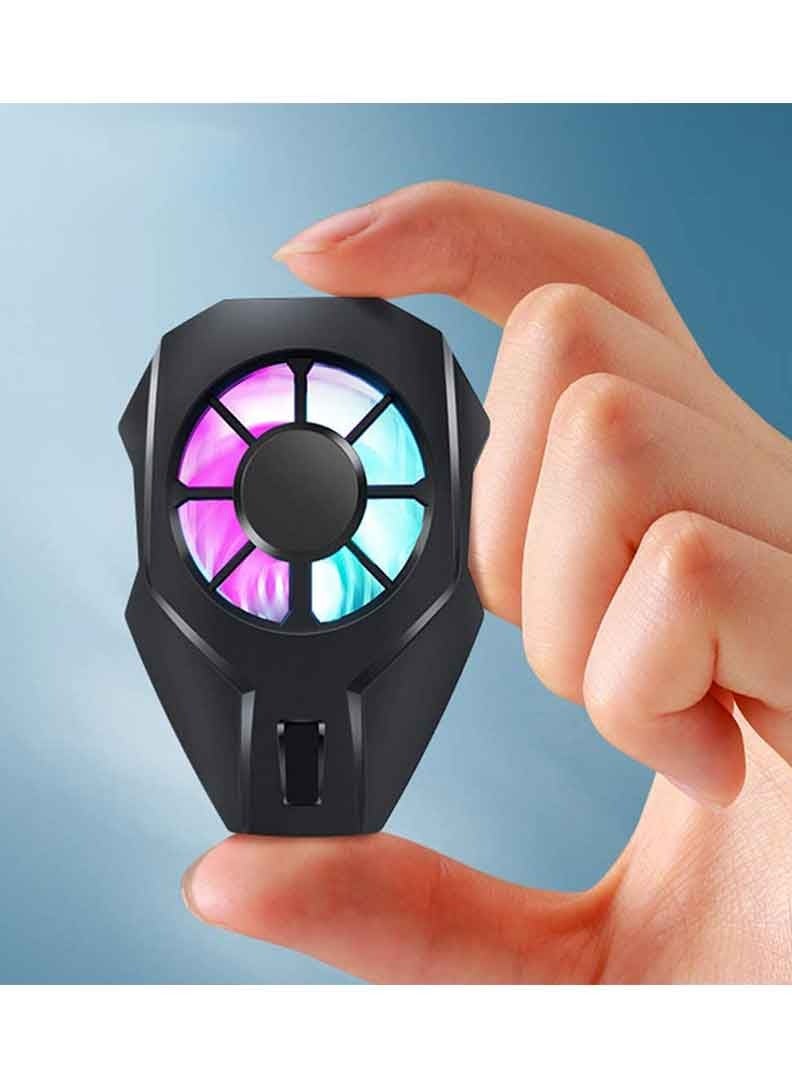 Mobile Phone Dual Gears Adjustable Semiconductor Radiator for PUBG Aim Shooting Game Cooler for iPhone Samsung Other Android Phones L-01 Cooling Fan Black - Image 3