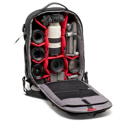 Manfrotto PRO Light Backloader M, Professional Camera Backpack for Cameras, Top and Rear Access, Double Tripod Mount, Padded Backpack with Interchangeable Dividers, Black - Image 4