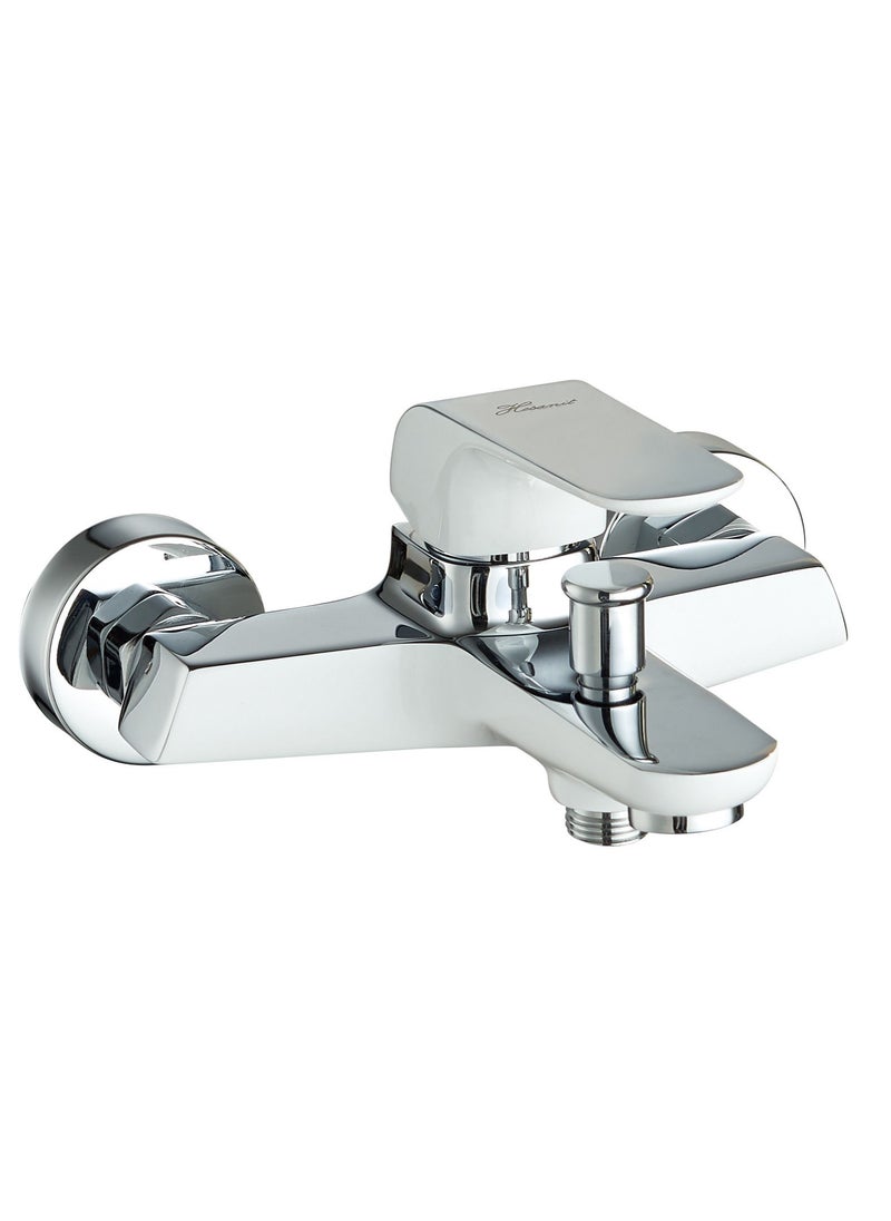 HESANIT HESANIT Elite Single Lever Bath Mixer With Hand Shower Set White Chrome - 7002WC  - Image 2
