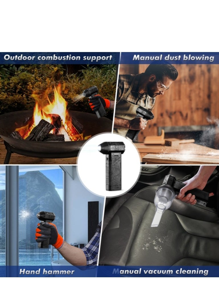 Gale Force S - 3 in 1 Jet Dry Blower, 130000 RPM Portable Blower Super Jet Fan with Five Use Heads with 3 Wind Speed ​​Adjustment, Cordless Handheld Powerful Blower for Computer Keyboard, Car Cleaning - Image 1
