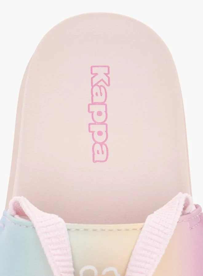 Kappa Girls Logo Print Slides With Elasticated Strap
