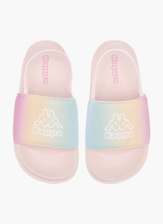 Kappa Girls Logo Print Slides With Elasticated Strap  - Image 2
