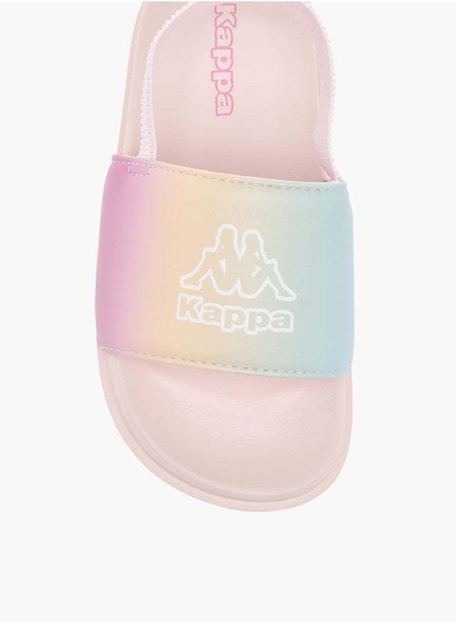 Kappa Girls Logo Print Slides With Elasticated Strap  - Image 3