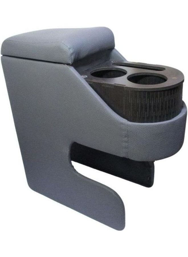 Generic Car Armrest Center Console with Storage Box, Leather and Plastic With Armrest Pad - Grey  - Image 2