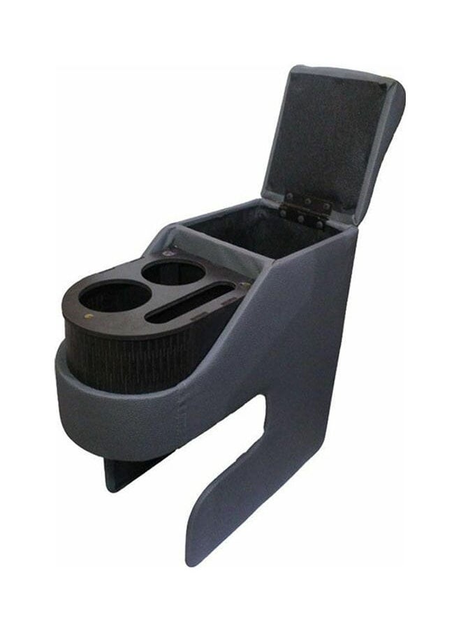 Generic Car Armrest Center Console with Storage Box, Leather and Plastic With Armrest Pad - Grey  - Image 1