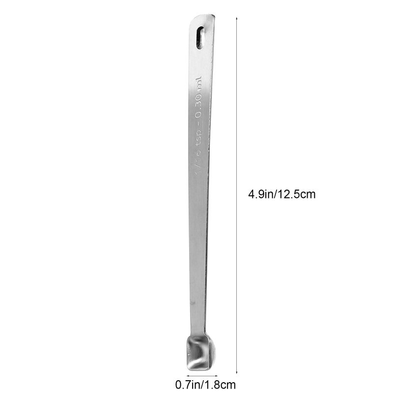 5pcs Mini Square Stainless Steel Measuring Spoons Set for Baking Cooking Seasoning - Image 3