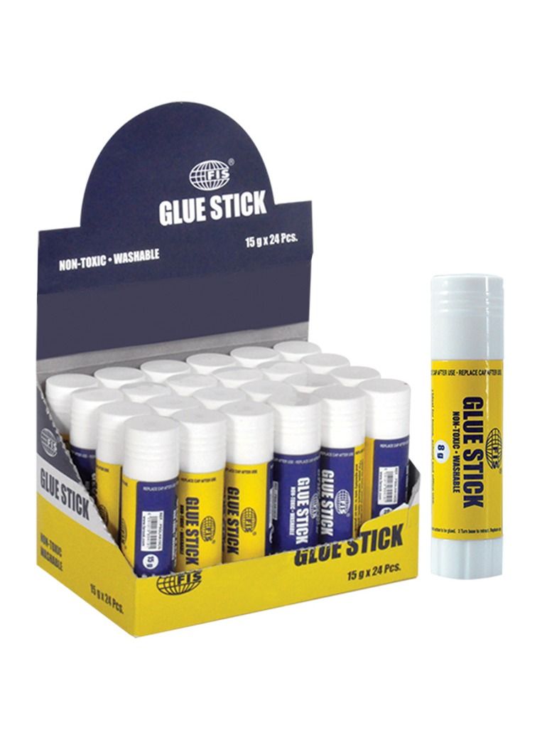 Fis White Glue Sticks (8 G) 24 Pieces