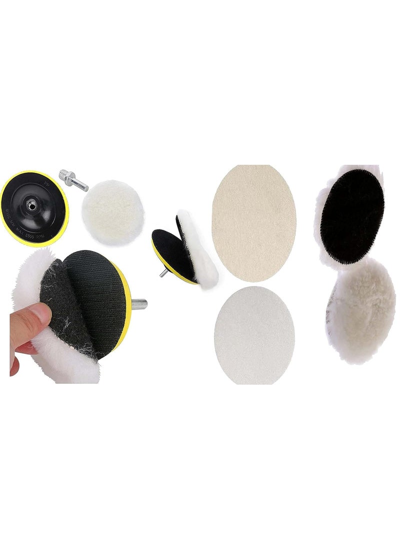 DIY Crafts - Diy Crafts 10810 7640 Leather & Vinyl Kit With 3" Buffing Pad Polishing Wheel, Drill Adapter, Hand Gloves, Scraper, Sanding Paper and Tape, Multicolor - Image 1