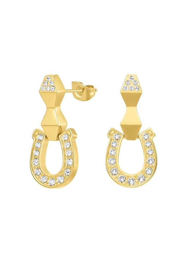 شيروتي 1881 Gabriella Gold Plated Earrings with Crystals
