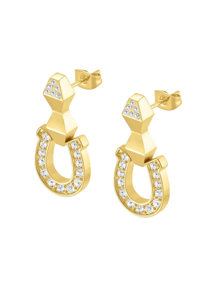 شيروتي 1881 Gabriella Gold Plated Earrings with Crystals