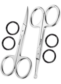 Promax ProMax Care Eyebrow Scissors Small Scissors for Men and Women  Curved and Rounded Nose Hair Scissors for Grooming Mustache Beard Eyelashes Ear Hair Trimming Professional Stainless Steel 