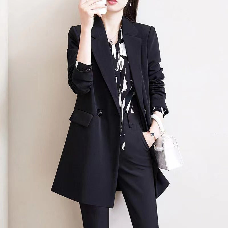 Loose Casual Black Top Popular Small Suit Women'S Elegant Korean Style Ins Jacket 2021 New Suit - Image 5
