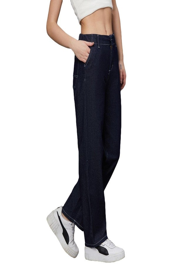KOTTY Women's High Rise Cotton Lycra Blend Ankle Length Relaxed Fit Jeans - Image 3