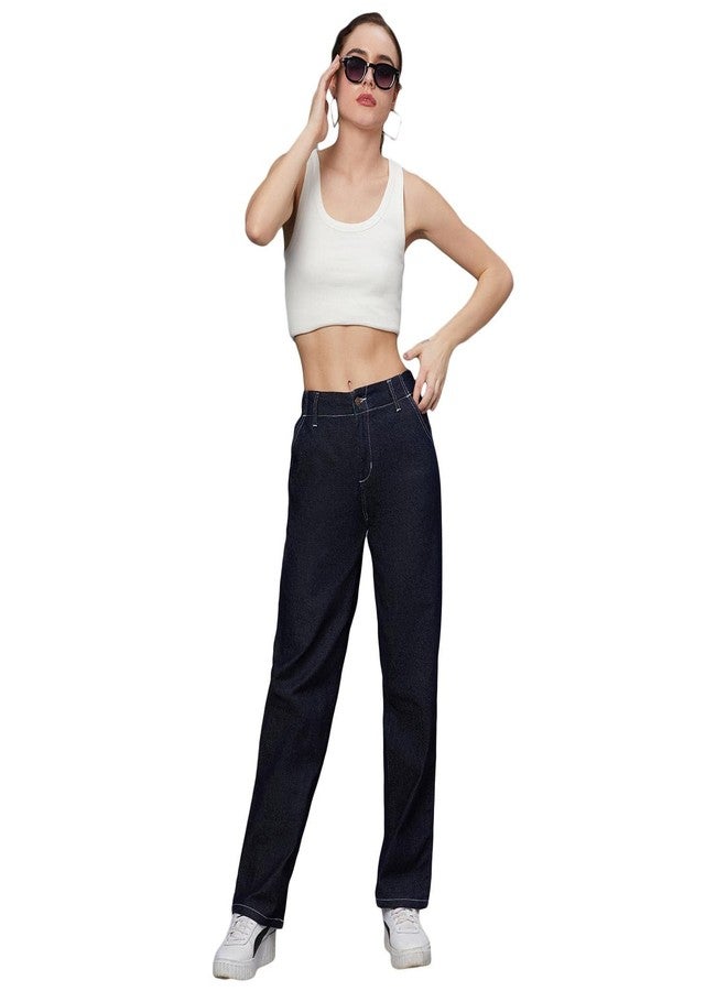 KOTTY Women's High Rise Cotton Lycra Blend Ankle Length Relaxed Fit Jeans - Image 5