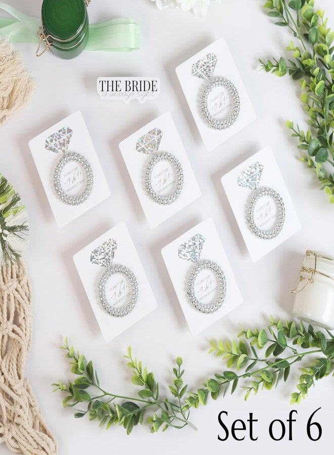 Toros.Store Set of 6 Bridesmaid Gifts Spiral Hair Ties on a Proposal Card - Phone Cord Hair Tie for Bridal Shower, Bachelorette Party Favors, Maid of Honor and Bridesmaid Proposal Gift (Silver) - Image 3