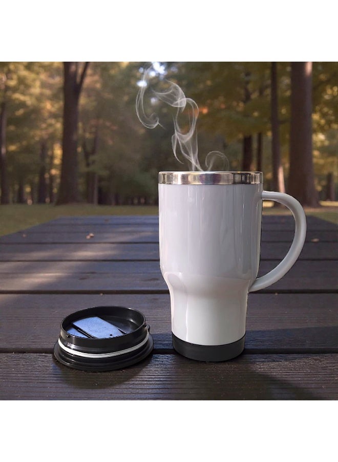 كريتر  الكوب المعزول من الستانلس ستيل - غطاء للسفر والمكتب والمنزل والاماكن الخارجية ، المثالي للمشروبات الباردة والساخنة - Image 2