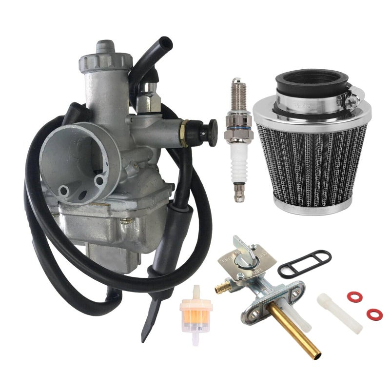 WHFZN LTF160 Carburetor For Suzuki LT160E LTF160 LT160 Quadrunner 160 Carb 19892003 Replace 1320003400 With AirFuel Filter Petcock Valve
