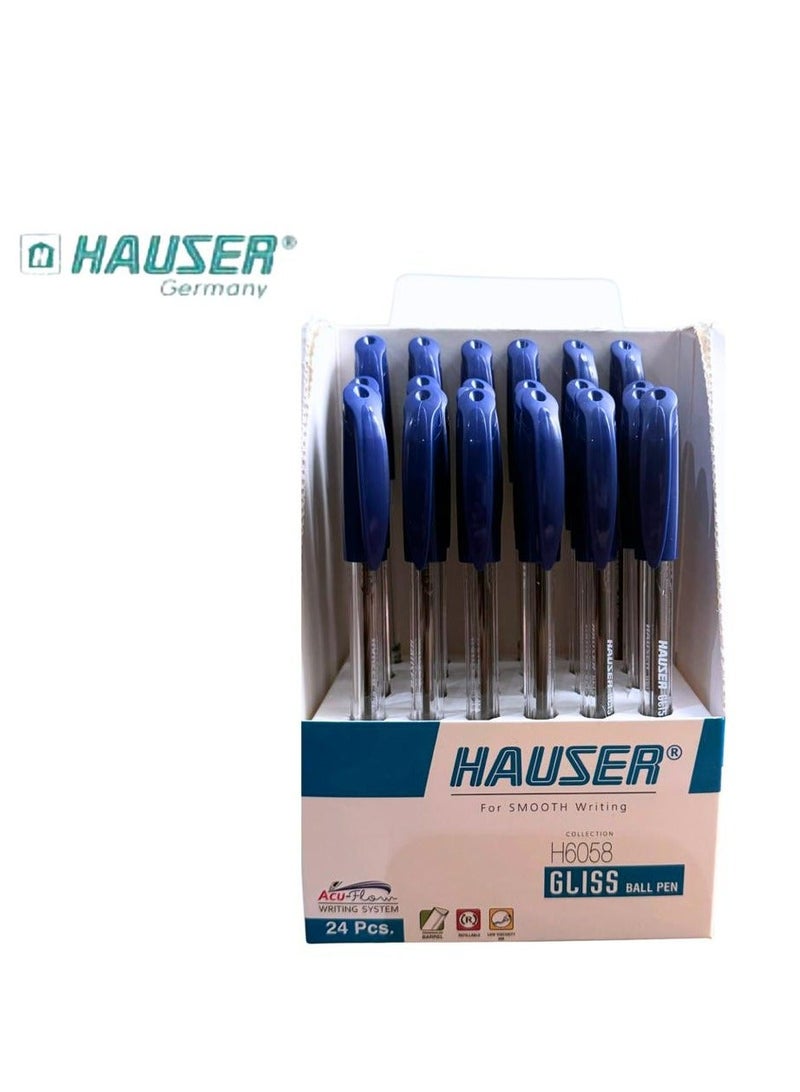 Hauser Germany 24-Pen Blue Dry Pen Box - Image 1