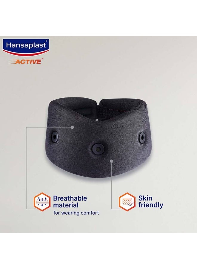 Hansaplast HANSAPLAST Active Cervical Neck Support | OSFM |Neck brace for comfort & stabilized support Neck Support  (Black)  - Image 3