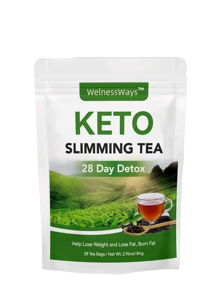 WelnessWays KETO SLIMMING TEA - 28 DAYS DETOX - Slimming and Weightloss Tea - MADE IN MALAYSIA - PROVEN EFFECTIVE TO BURN FATS  - Image 1
