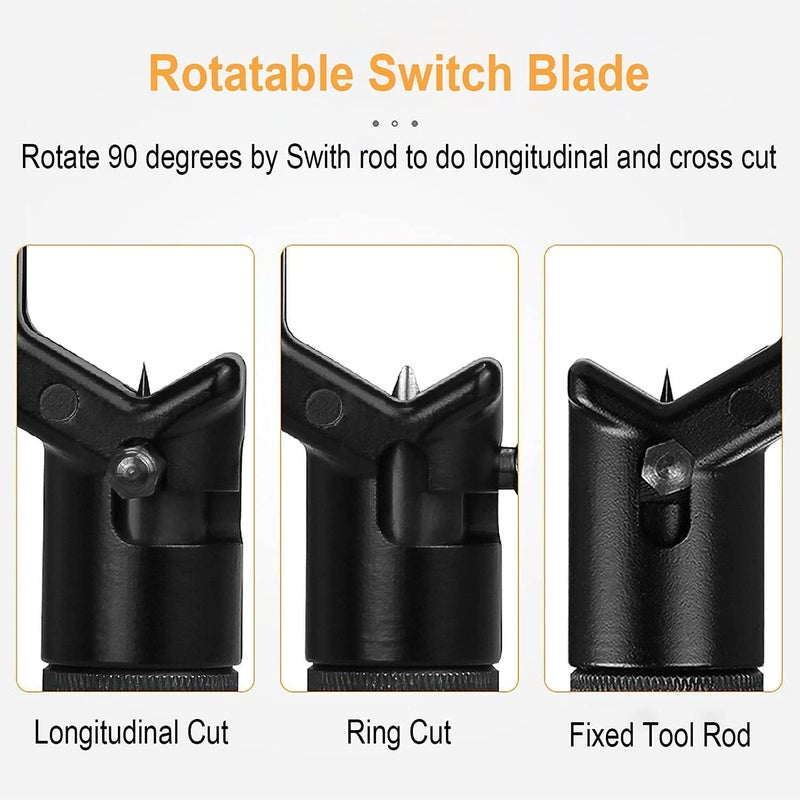 UPTODATETOOLS 8286MM Transverse Armoured Cable Stripper Double Head FTTH Armored Fiber Cable Stripping Knife Fiber Optic Slitter Tools Coaxial Mid Span Round Cable Stripper - Image 4
