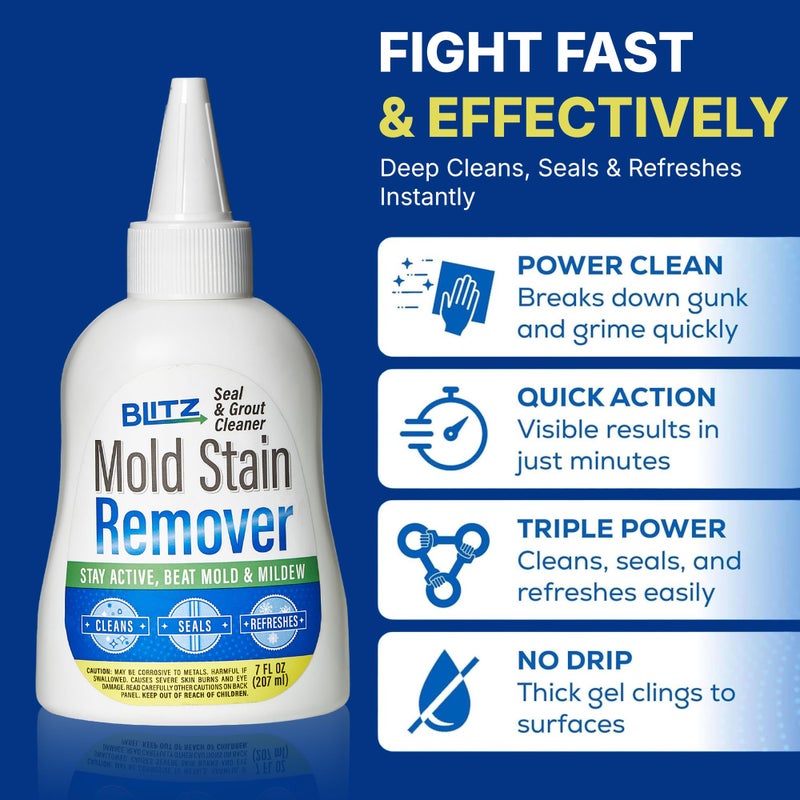 Blitz Shield Heavy Duty Gel Cleaner - Thick Gel Formula for Bathrooms, Showers, Washing Machines, Grime, Grunk and Tiles - Targets Tough Stains and Odors - No Harsh Scrubbing Required - Easy to Apply - Image 4