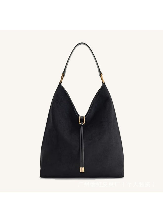 JW PEI JW PEI Tote Bag - Hobo Bag with Spacious Capacity, Effortlessly Chic Shoulder/Chest Bag — Black  - Image 2