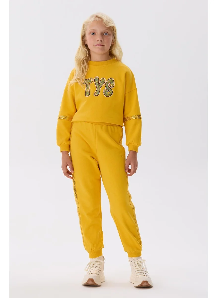 TYESS Girls Mustard Sweatpants