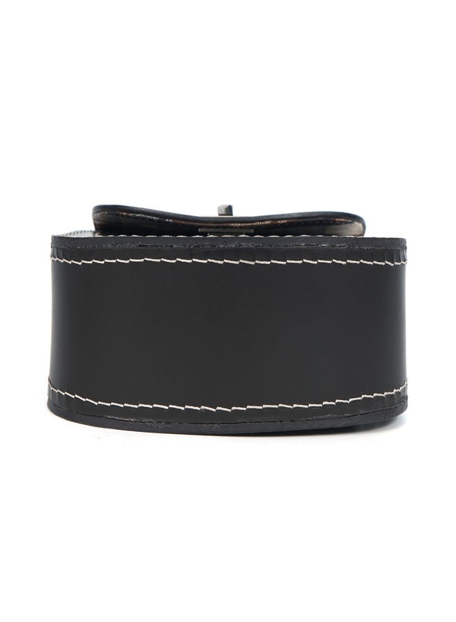 Celtic Mini Leather Shoulder Crossbody Bag with Contrast Stitch and Metal Twist Lock - Image 4