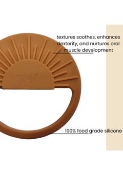 SMA SMA Baby Sun Teether Teething Toys for Babies-Teething Toy Silicone BPA Free Anti-Dropping Infant Teether Pacifiers Chew Toys for Sucking Needs and Soothing Babies Sore Gums  - Image 2