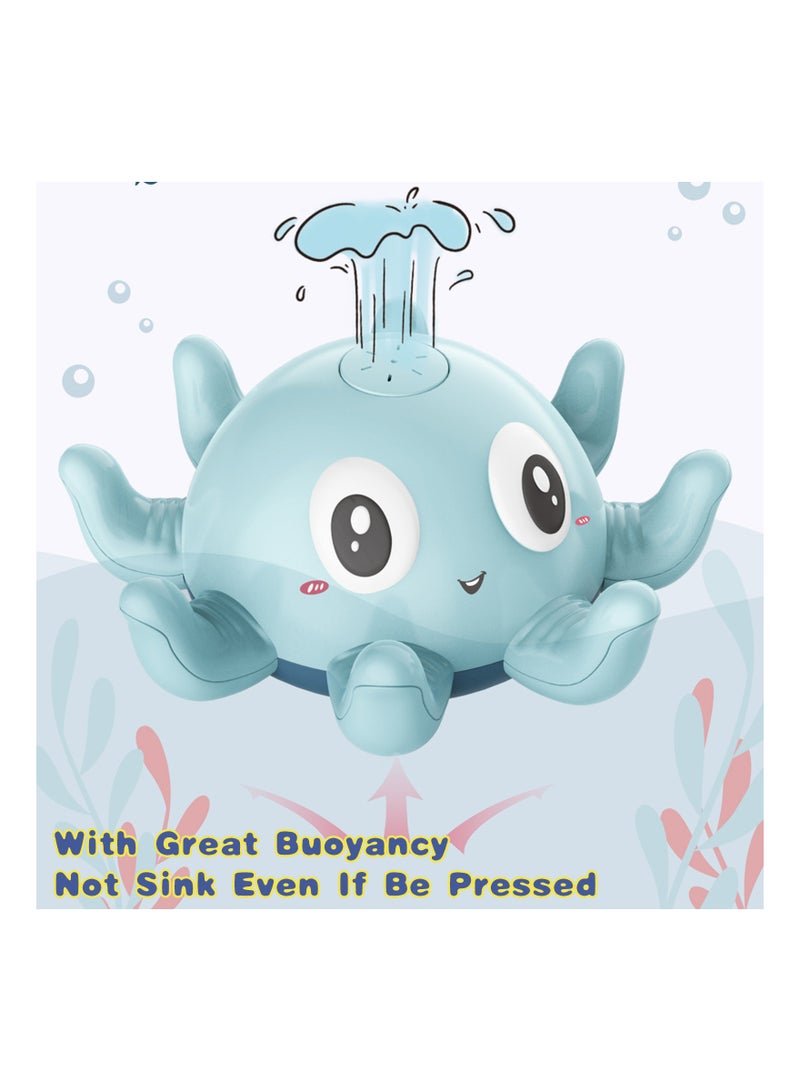 دوركو لعبة استحمام الأطفال بشكل كرتوني ومميز، أخطبوط يرش الماء تلقائياً مع أضواء، ألعاب إبداعية لحوض الاستحمام، هدية مثالية للأطفال، تعمل بـ 3 بطاريات AAA (غير متضمنة) - Image 4