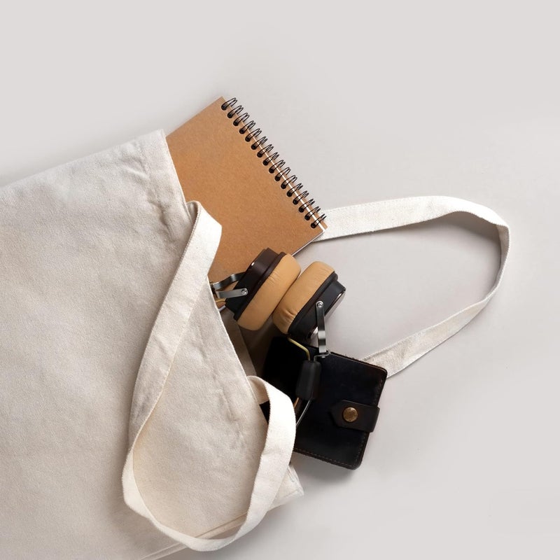 EcoRight Canvas Tote Bags for Women, College Bag for Girls, 100% Organic Cotton Tote Bag for Shopping, Travel & beach - Image 5