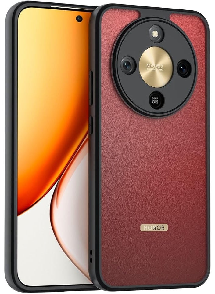 Case for Honor X9D 5G Cover, Slim Thin Clear Hard Back Black Soft Bumper Anti-Yellow Shockproof Phone Cover for Honor X9D, Clear/Black - Image 1