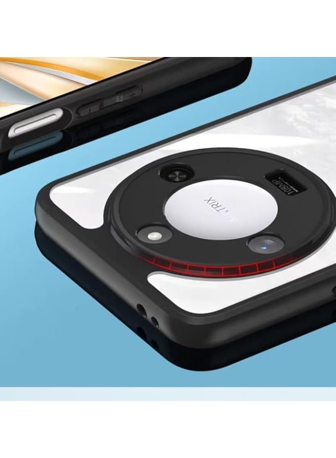 Case for Honor X9D 5G Cover, Slim Thin Clear Hard Back Black Soft Bumper Anti-Yellow Shockproof Phone Cover for Honor X9D, Clear/Black - Image 4