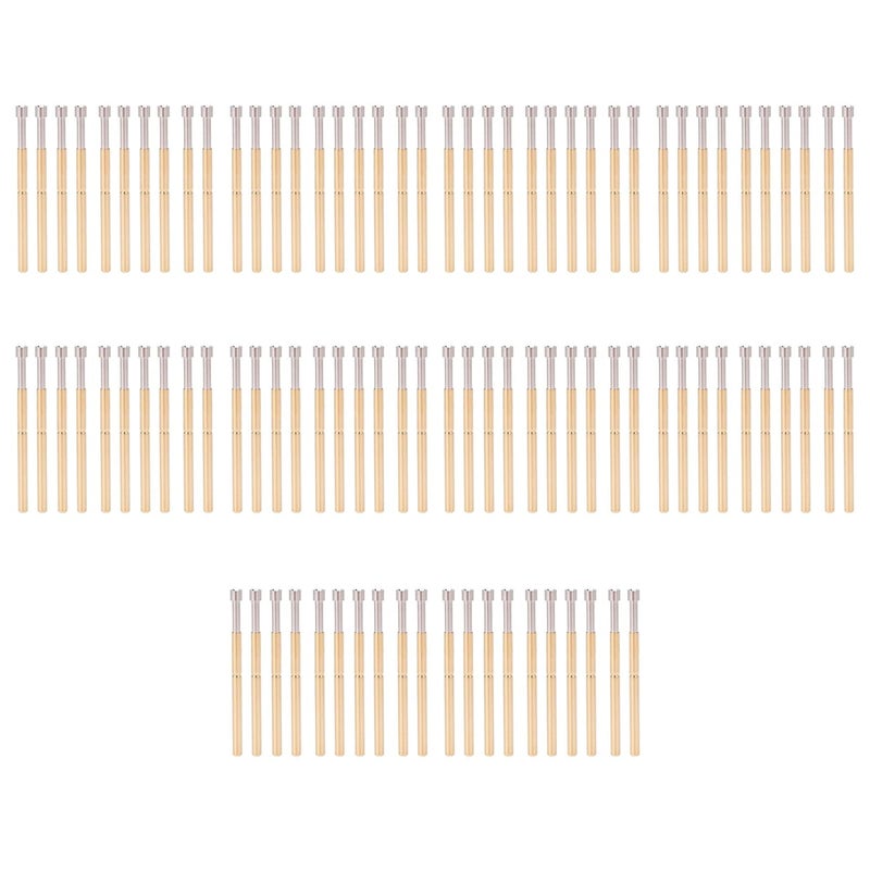 Spring Test Pogo Pin, Concave Head Brass Material, 2.02mm Tube Diameter, 33.35mm Length, 100pcs - Durable, Precision PCB Testing, Industrial and Electronic Us - Image 1