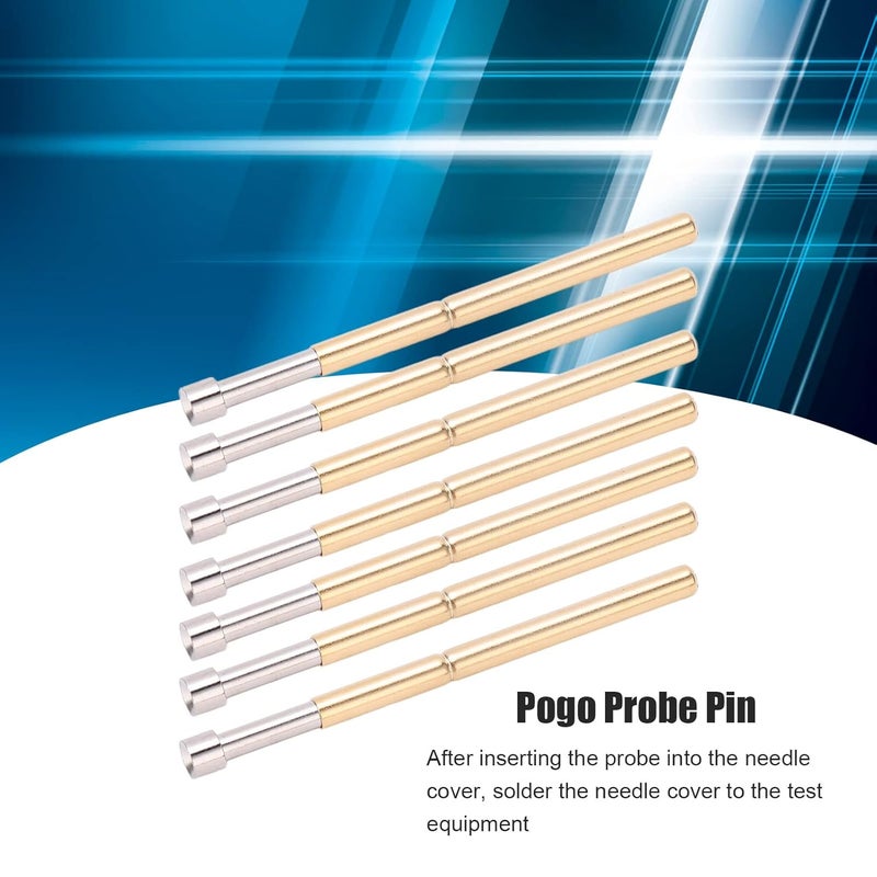 Spring Test Pogo Pin, Concave Head Brass Material, 2.02mm Tube Diameter, 33.35mm Length, 100pcs - Durable, Precision PCB Testing, Industrial and Electronic Us - Image 2