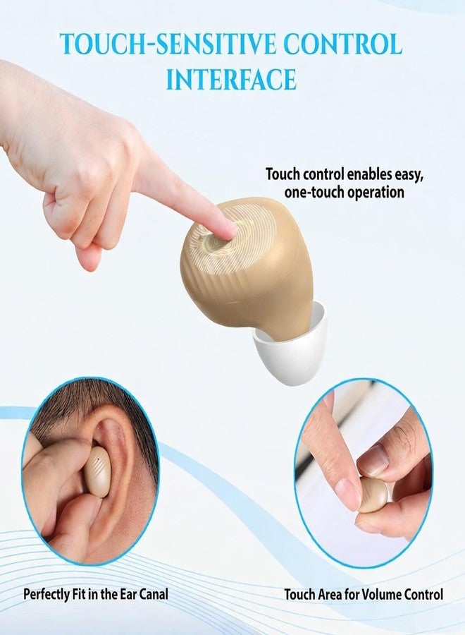 Shrandi Hearing Aids, Rechargeable Hearing Aids for Seniors, Portable Hearing Amplifiers with Noise Cancelling and Volume Control, Digital Hearing Assist Devices with A Travel Charging Box (B1) - Image 2