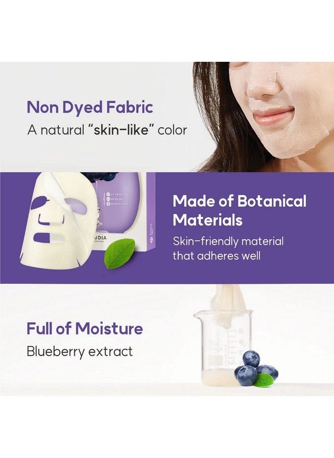 frudia - Blueberry Hydrating Mask ; Korean Face Mask Skin Care For Men & Women ; Hydrating Face Moisturizer Facial Mask W/Blueberry Extracts ; Korean Sheet Mask (Pack Of 10 Sheet Masks 0.67 Fl. Oz) - Image 1
