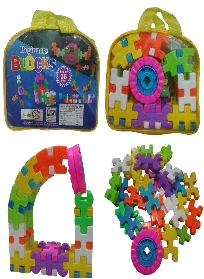 ZOKCY® (Pack of 36 Pcs Beginners Block Puzzle Toy for Kids/Smart Activity Bricks Puzzle Games Age 3+ Years Kids, Girls & Boys/Playing Indoor and Outdoor Game Toy for Kids - Image 1