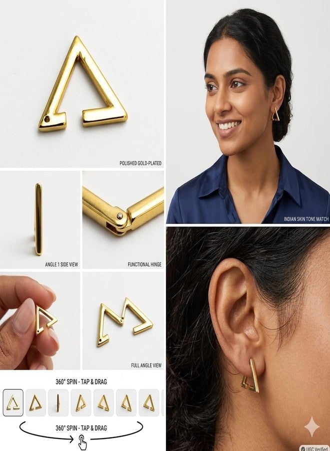 RUVEE World of Illusion Alloy Stud Earrings for Women and Girls - Image 2
