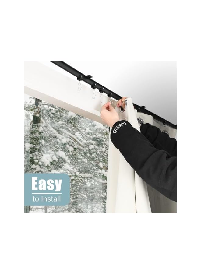 The Bros Flexible Bendable Curved Ceiling Curtain Track, RV Mount System With Rail, Ceiling Mount Curtain Rod (8 ft) - Image 2