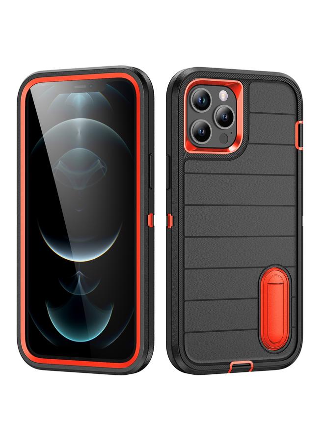 Zaboon Case For iPhone 12 Pro Defender Gen2 Rugged PC + Silicone Phone Case with Holder - Image 1