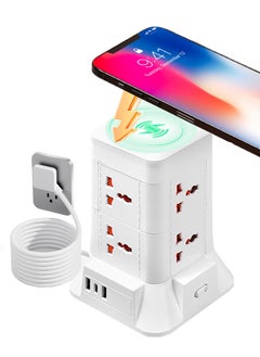 Generic Tower strip Socket multi-function extension cord tower wireless charging power extension tower small night lighthouse socket  - Image 1