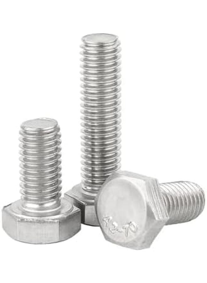 M2x3mm External Hex Head Bolt 304 Stainless Steel DIN933 Metric Thread 50pcs - Image 4