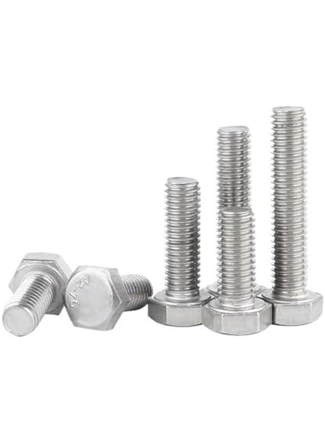 M2x3mm External Hex Head Bolt 304 Stainless Steel DIN933 Metric Thread 50pcs - Image 2