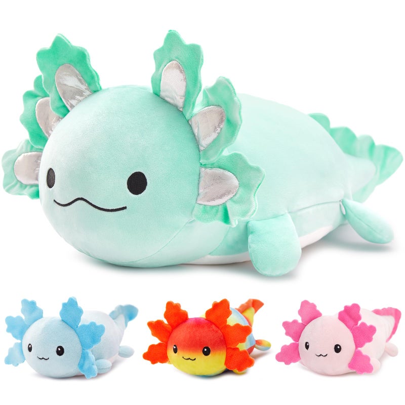 BENINY 4Pcs Axolotl Plush Large Salamander Stuffed Animal Mommy 24 with 3 Babies in Tummy Plushie Pillow Gifts for Kids - Image 3
